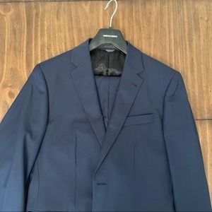 Indochino mens dark blue suit